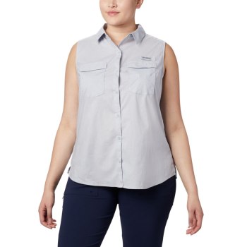 Dámské Tričko Columbia PFG Bonehead Stretch Sleeveless Plus Size Šedé IHTYBR654